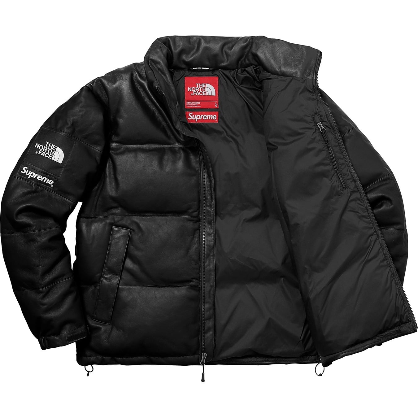 Supreme®/The North Face® Leather Nuptse Jacket view 17